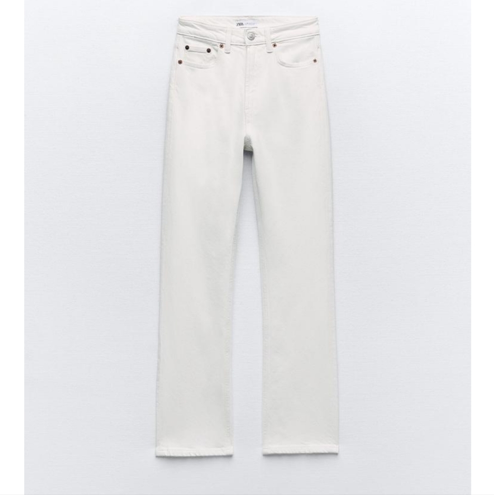 Zara White Denim Jeans